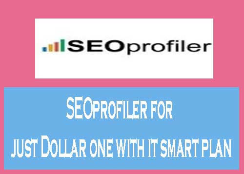 SEOprofiler for just Dollar one with it smart plan
