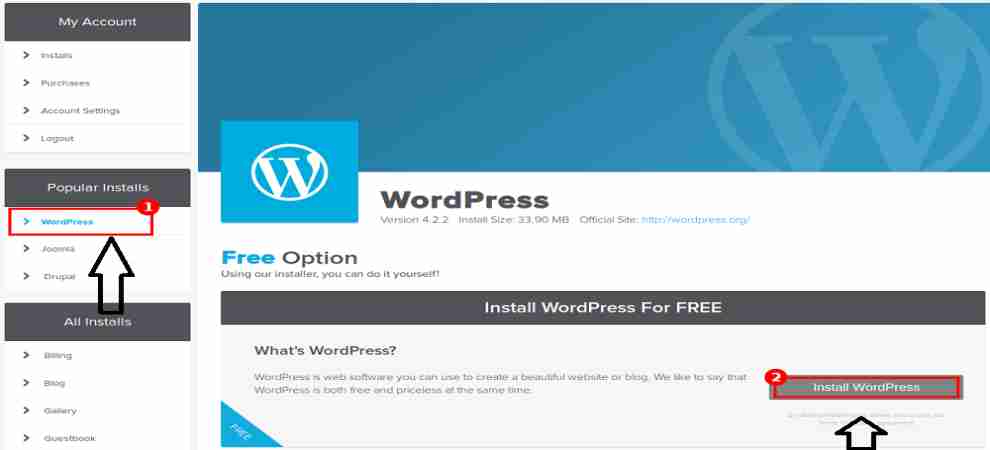 run wordpress in hostgator cpanel