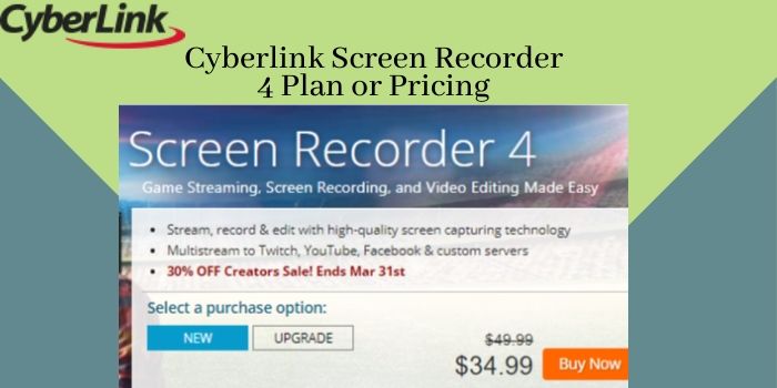 Cyberlink Screen recorder 4 plan & pricing