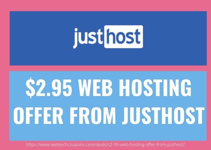 $2.95 WEB HOSTING OFFER FROM JUSTHOST