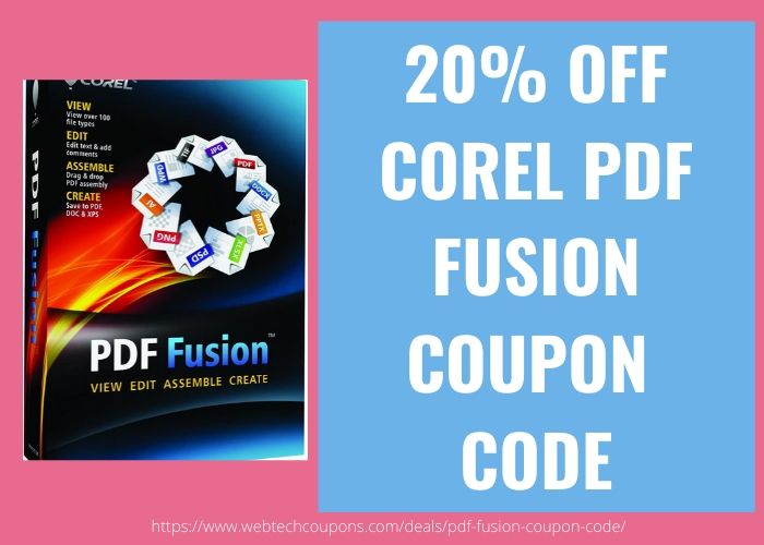 20% OFF COREL PDF FUSION COUPON