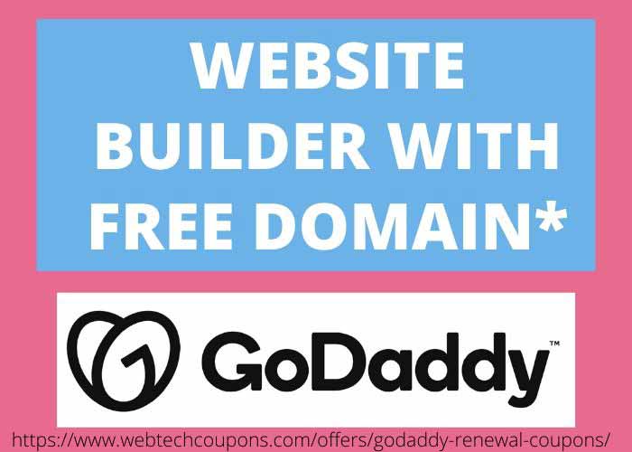 GET FREE DOMAIN AND WEBSITE BUILDER WITH GODADDY PROMO CODE