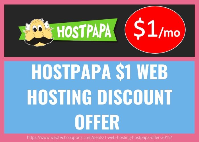 HOSTPAPA $1 WEB HOSTING DISCOUNT OFFER