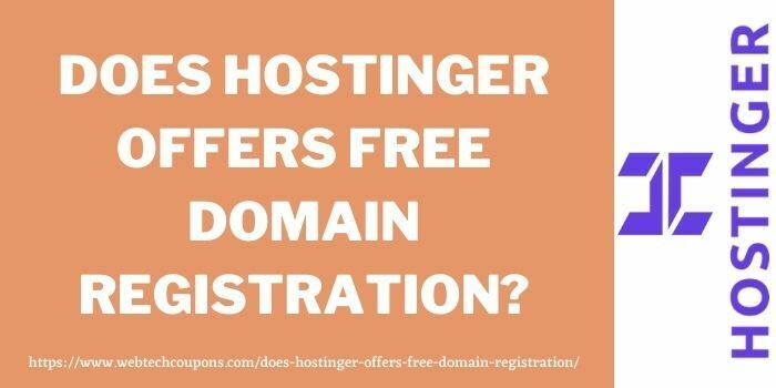 Does Hostinger Offers Free Domain Registration