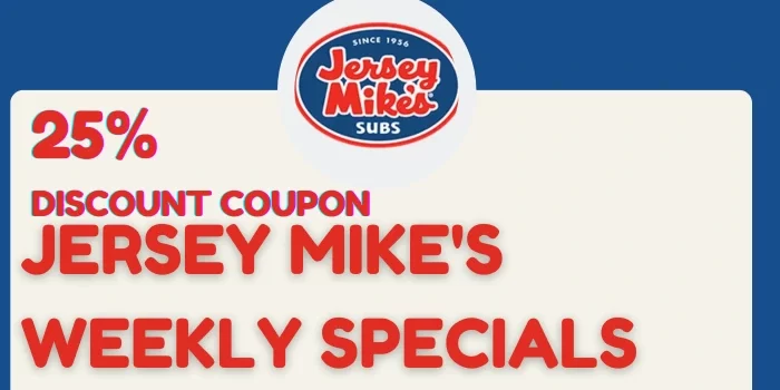 Grab 25 discount coupon of jersey mikes weekly specials
