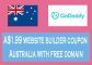 A $1.99 website builder coupon Australia with free domain
