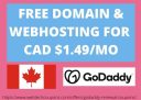 C$ 1.49 Web Hosting + Free Domain Godaddy Canada