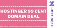 Hostinger 99 cent domain deal 2025