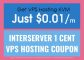 INTERSERVER 1 CENT VPS HOSTING COUPON
