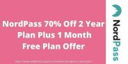 NordPass 70% Off 2-year Plan + 1 Months Free 2025 Discount Offer