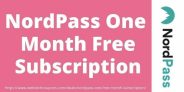 NordPass One Month Free Subscription
