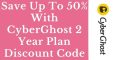 CyberGhost 2 year plan Discount code-Save up to 50% on purchase